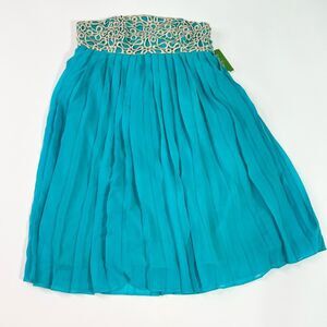 Lilly Pulitzer Jillie Chiffon Strapless Dress Women's 8 Silk Empire Mini NWT